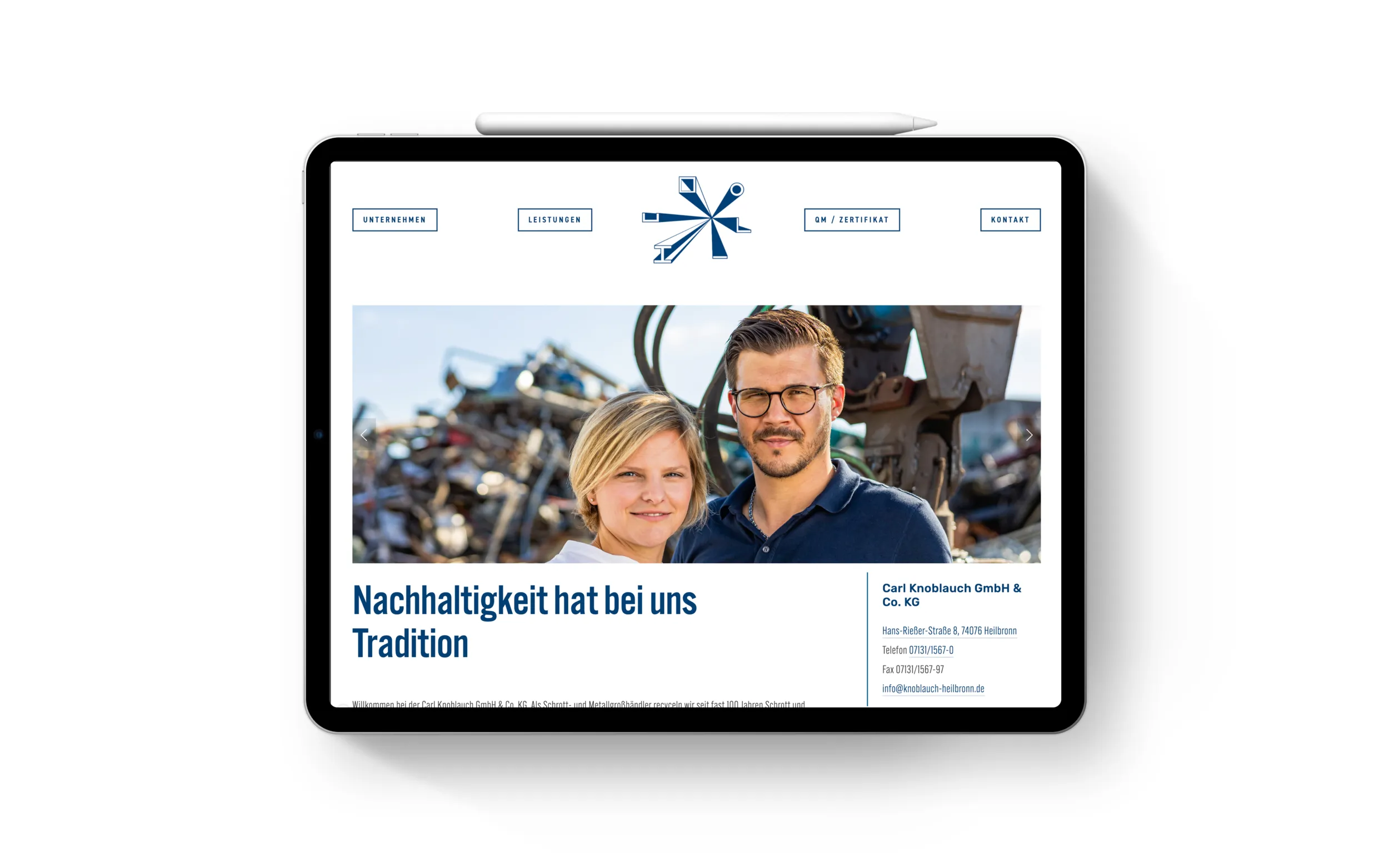 Website von Carl Knoblauch GmbH & Co. KG